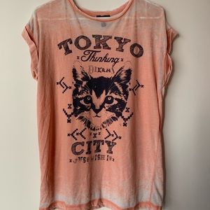 MNG cat T-shirt, fits like medium